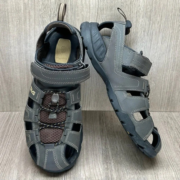 Teva Sandals Mens Sz 11 Forebay Water Fisherman Sport Trail Hiking Brown - Picture 7 of 12